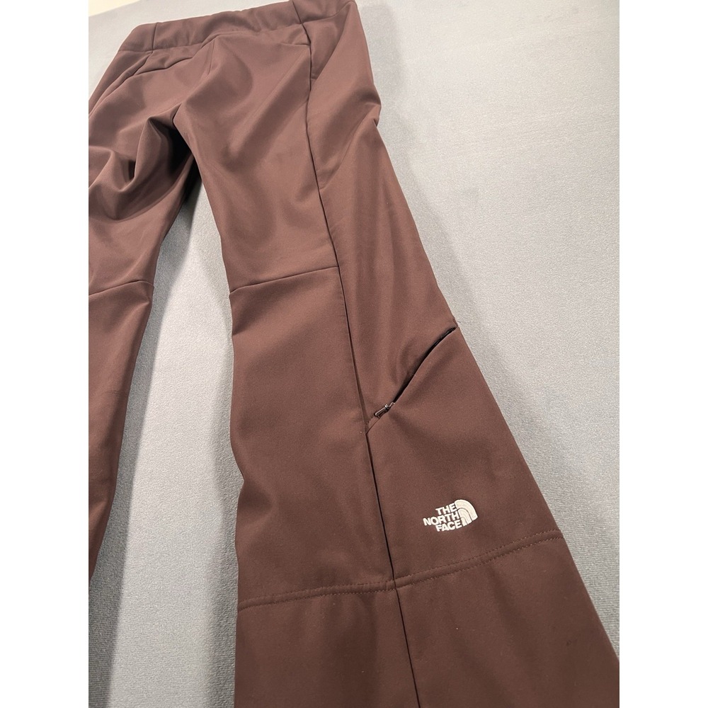 The North Face Women's Brown Softshell Snow Pants M Regular Bootcut Winter Ski - Picture 8 of 16